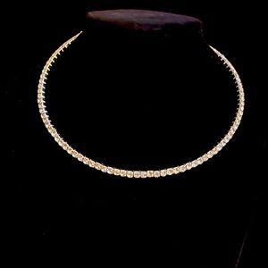 Women’s Single Strand Rhinestone Choker with extension NWOT